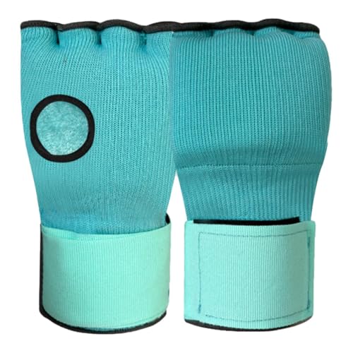 Amagogo Gel-Boxhandbandagen, Innenhandschuhe unter Handschuhen, Schutz, atmungsaktive Halbfingerhandschuhe für Karate, Sanda, Muay Thai, Sparring, GrÜn von Amagogo