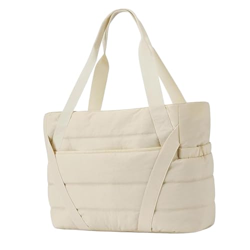 Amagogo Gesteppte Tragetasche mit Yogamattengurt, Yogamattenhaltertasche, Reisetasche, Sporttasche, Beige von Amagogo