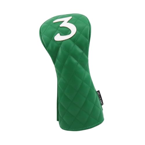 Amagogo Golf Holz Headcover Leichte Anti Scratch Lange Neck Wrap Golf Kopf Abdeckung Schutz Golfer Ausrüstung, GrÜn, 3 von Amagogo