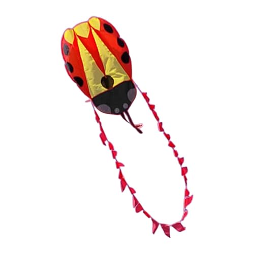 Amagogo Großer Marienkäfer -Form Kite Sport Kite tragbar leicht zu handhaben tierisch geformtes Drachenflugspielzeug für Garten Reisen Jungen Mädchen, Rot von Amagogo