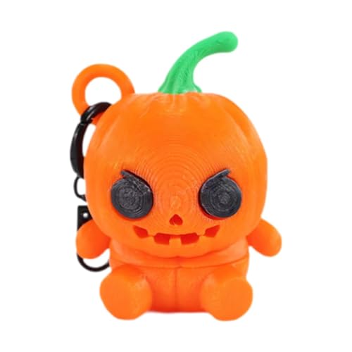 Amagogo Halloween-Kürbis-Schlüsselanhänger, Rucksack-Anhänger, stilvolles Geschenk, Schlüsseldekoration, süßer Schlüsselanhänger, Auto-Schlüsselring für den, 6cmx7cm von Amagogo