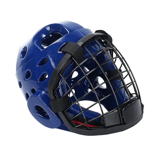 Amagogo Hochwertiger Helm für Kampfsportarten, Kopfschutz für Eishockey Und Taekwondo, M blau von Amagogo