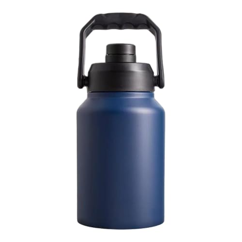 Amagogo Isolierte Wasserflasche, große tragbare Sportflasche, Trinkflasche für Outdoor-Sport, Radfahren, Training, Camping, Reisen, Blau 2l von Amagogo