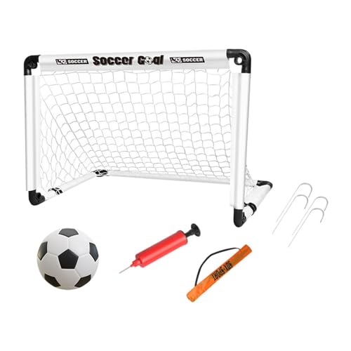 Amagogo Kinder-Fußballtor, zusammenklappbares Fußballtor, kompaktes Übungs-Fußballnetz, Tor für Park, Garten, Familienspiele, Hof, Orange 90x60cm von Amagogo