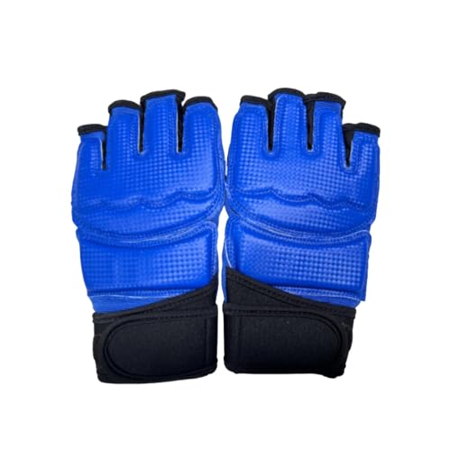 Amagogo MMA-Handschuhe, Sparring, Kampfsport, Boxhandschuhe mit offenen Handflächen, tragbare Kickboxhandschuhe, Kampftrainingshandschuhe für Sparring, Blau XXL von Amagogo