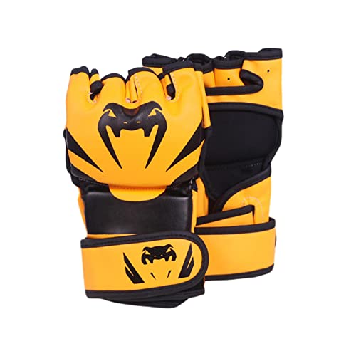 Amagogo MMA-Handschuhe, Sparring-Ausrüstung, Boxhandschuhe, halbe Finger, tragbar, atmungsaktiv, Kampfsport, Taschenhandschuhe, Kampftrainingshandschuhe für, Orange Amagogo MMA-Handschuhe, Sparring-Ausrüstung, Boxhandschuhe, halbe Finger, tragbar, atmungsaktiv, Kampfsport, Taschenhandschuhe, Kampftrainingshandschuhe für, Orange von Amagogo
