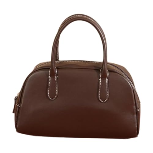 Amagogo PU Damen Schultertasche Handtasche Einkaufstasche Trendy Arbeit Große Kapazität Geldbörse, Kaffee von Amagogo