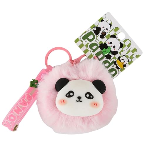 Amagogo Panda Puppe Schlüsselanhänger Schöner ästhetischer Autoschlüssel Anhänger für Tasche Rucksack Schlüssel Geldbörse, Rosa von Amagogo