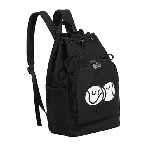 Amagogo Pickleball-Rucksack, Tennisschläger-Tasche, Tagesrucksack, Canvas-Umhängetasche, tragbarer, Leichter Organizer, multifunktionale Tragetasche, Schwarz von Amagogo