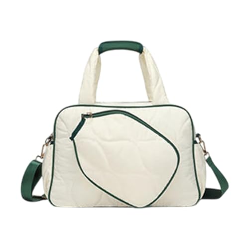 Amagogo Pickleball-Tasche, Pickleball-Paddeltasche, Pickleball-Tasche, Tragetasche, Schlägertasche, Abnehmbarer, Verstellbarer Schultergurt, Schlägertasche, Weiß von Amagogo