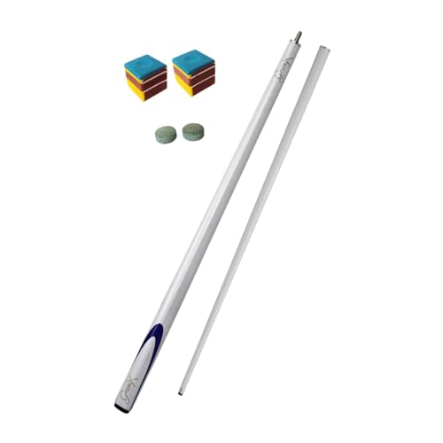 Amagogo Pool-Queue, Billard-Pool-Stock, Carbonfaser, Neun-Ball-Pool-Queue, volle Größe, 57 Zoll, segmentierter Billard-Queue, Snooker-Queue für Anfänger, Weiß Amagogo Pool-Queue, Billard-Pool-Stock, Carbonfaser, Neun-Ball-Pool-Queue, volle Größe, 57 Zoll, segmentierter Billard-Queue, Snooker-Queue für Anfänger, Weiß von Amagogo