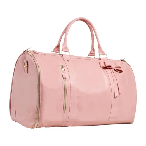 Amagogo Reisetasche, zusammenklappbar, Weekender-Tasche für Outdoor-Reisen, Urlaub, Hochzeit, Kleidungsstück, Rosa von Amagogo