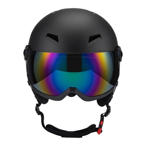 Amagogo Skihelm, Schneehelm, Schutzbrille, Skateboardhelm, Skihelm für den Wintersport, Black L von Amagogo