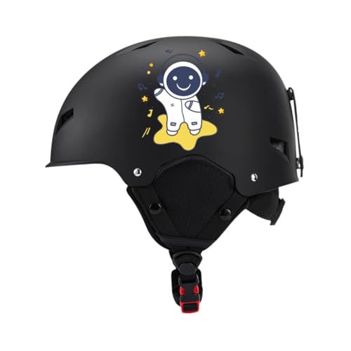 Amagogo Skihelm, Skateboardhelm, Kopfschutz, Sporthelm, Kopfbedeckung für Radfahren, Rennradfahren, Klettern, Biker, Kinder, Schwarz, s von Amagogo