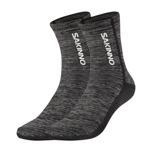 Amagogo Tauchsocken Neoprenanzugssocken Neoprensocken Tauchflossenfüßlinge -Wasserschuhsocken Wasserflossensocken zum Schwimmen Freitauchen, GRAU, l von Amagogo