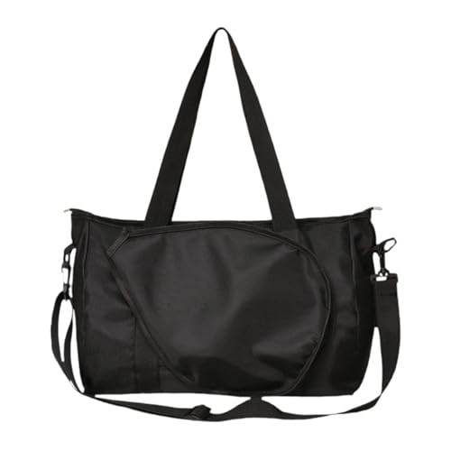 Amagogo Tennis-Einkaufstasche, Badminton-Schlägertasche, groß mit Schultergurt, Tennistasche für Erwachsene, Outdoor-Tennis-Umhängetasche, Tennis-Handtasche, Schwarz von Amagogo