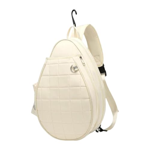 Amagogo Tennisbeutel für Männer Frauen Badminton Crossbody Bag Multifunktionaler Kapazität Tragbarer professioneller Pickleball -Rucksack, Beige von Amagogo