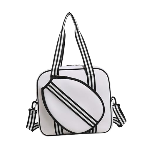 Amagogo Tennistasche, Tennistasche, leicht, wasserabweisend, vielseitig einsetzbar, tragbar, für Fitness, Sport, Schläger, Reisetasche, Badmintontasche, Weiß von Amagogo