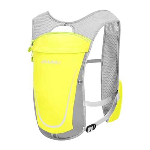Amagogo Trinkrucksack Trinkrucksack Verstellbare Laufausrüstung Trinkbeutel Laufweste für Outdoor Klettern Wandern Reiten, Gelb von Amagogo