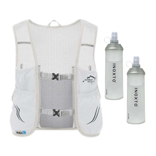 Amagogo Trinkweste-Rucksack, Laufweste mit 2 Wasserblasen, Trinkbeutel, Trinkrucksack für Reitsport im Freien, Hellgrau Grün, l Amagogo Trinkweste-Rucksack, Laufweste mit 2 Wasserblasen, Trinkbeutel, Trinkrucksack für Reitsport im Freien, Hellgrau Grün, l von Amagogo