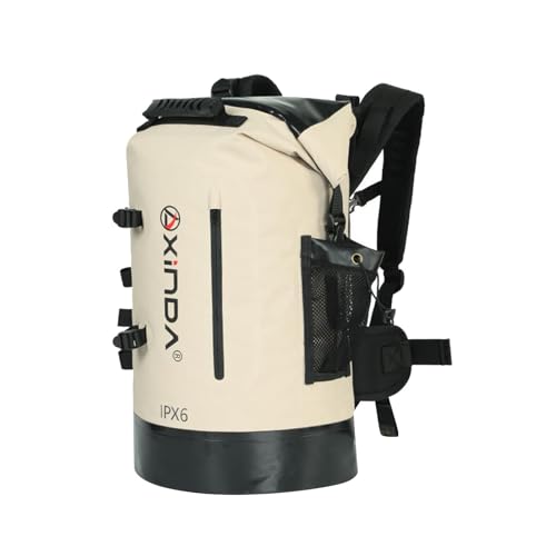 Amagogo Trockensack Rucksack für Wassersportler, Praktische Aufbewahrungstasche mit Rollverschluss, khaki, 20L von Amagogo