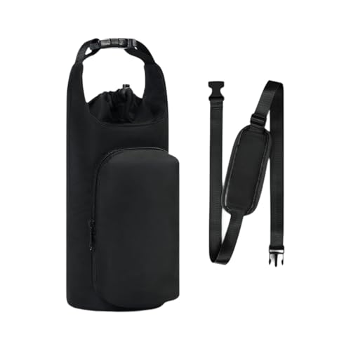 Amagogo Wasserflaschenträger, Wasserkocherbeutel, tragbare Handtasche, Organizer, Becherüberzug, Outdoor-Flaschenhülle für Outdoor-Aktivitäten, Schwarz von Amagogo