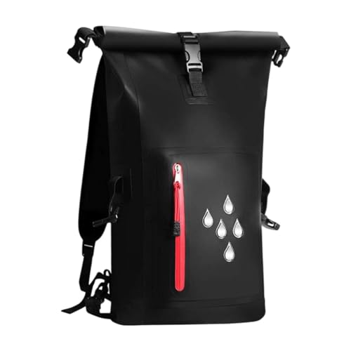 Amagogo wasserdichte trockene Bag Float Bag 25 l atmmaurer, tränenfestes Beutel Trockener Sack wasserdichtes Rucksack zum Segeln Schwimmski Ski Beach, Schwarz von Amagogo