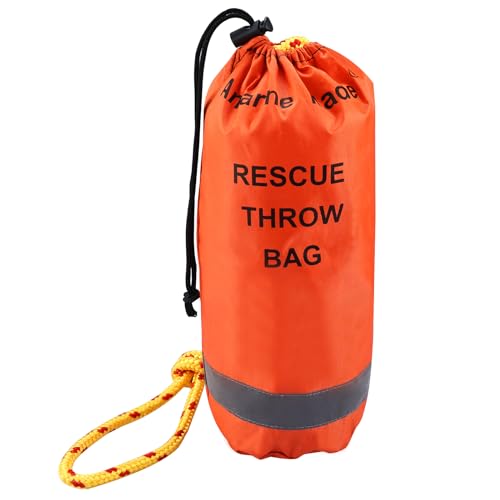 Amarine Made Rettungsseiltasche mit 1,6 cm x 15,7 m, Notfalltasche für Kajakfahren, Bootfahren, Rafting, Angeln und Schwimmen von Amarine Made