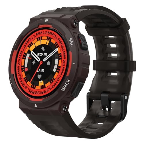 Amazfit Active Edge 46mm Smart Watch mit Stilvollem, Widerstandsfähigem Sport- und Fitness-Design, GPS, AI Health Coach, Sport Outdoor, Workouts und Übungen, 16 Tage Batterie, 10 ATM, Schwarz von Amazfit