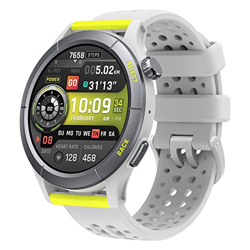 Amazfit Cheetah Lauf-Smartwatch mit Dual-Band-GPS, Routennavigation und Offline-Karten, Trainingsvorlage, Herzfrequenzmesser, integrierter Alexa, 14 Tage Akkulaufzeit für Männer und Frauen-Rund von Amazfit