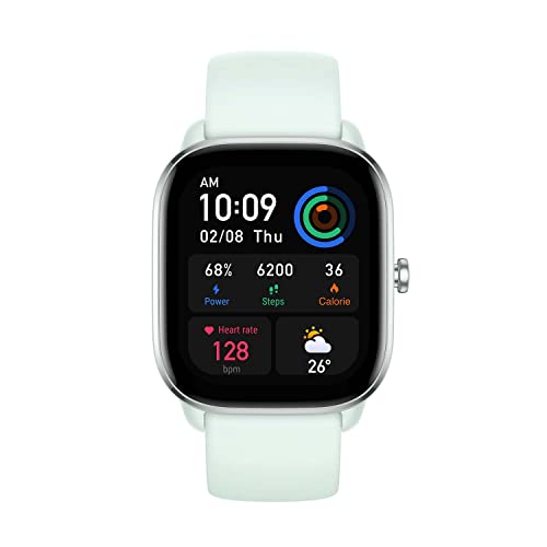 Amazfit GTS 4 Mini Smartwatch mit Blutsauerstoff- und Herzfrequenzüberwachung, über 120 Sportmodi, 5 Satelliten-Ortungssysteme, Alexa, 5 ATM, Outdoor- und Indoor-Fitnessuhr für Damen Herren von Amazfit