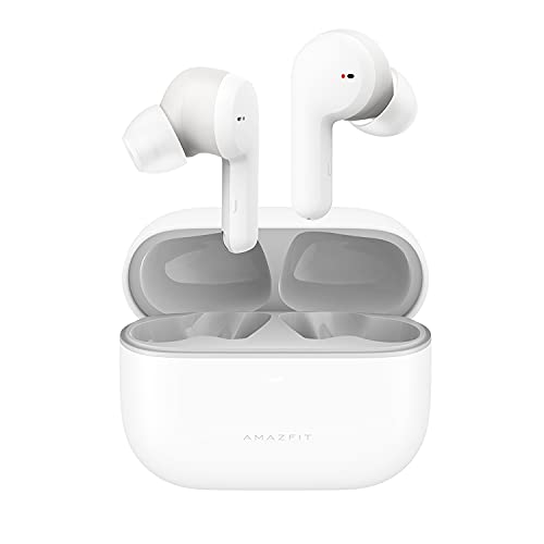 Amazfit Powerbuds Pro Sport Kopfhörer Bluetooth kabellose Earbuds mit aktiver Noise Cancelling, Herzfrequenzüberwachung, Fitnesstracking, 4 Modi, 6 Mikrofonen, 30H Spielzeit, Weiß, Normal von Amazfit