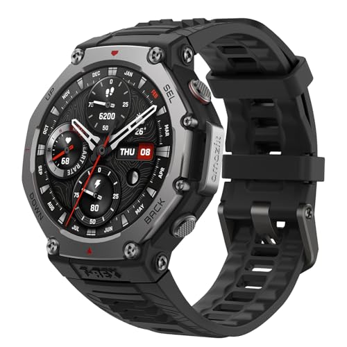 Amazfit T-Rex 3 Outdoor Smartwatch 48mm AMOLED Display, Offline Karten & Navigation, 6 Satellitensysteme Dual Band GPS, 27 Tage Akkulaufzeit, NFC Zahlung, 170+ Sportmodus,45m Freitauchen für Abenteuer Amazfit T-Rex 3 Outdoor Smartwatch 48mm AMOLED Display, Offline Karten & Navigation, 6 Satellitensysteme Dual Band GPS, 27 Tage Akkulaufzeit, NFC Zahlung, 170+ Sportmodus,45m Freitauchen für Abenteuer von Amazfit