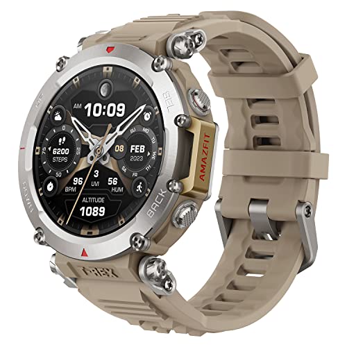 Amazfit T-Rex Ultra 47mm Outdoor Smartwatch, Dual-Band GPS, Routen-Import & 6 Navigation, Freitauch-Unterstützung & 10 ATM Wasserdichtigkeit, -30℃ Ultra-Tieftemperatur-Betrieb in Militärqualität Amazfit T-Rex Ultra 47mm Outdoor Smartwatch, Dual-Band GPS, Routen-Import & 6 Navigation, Freitauch-Unterstützung & 10 ATM Wasserdichtigkeit, -30℃ Ultra-Tieftemperatur-Betrieb in Militärqualität von Amazfit
