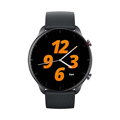 Amazfit GTR 2 Smartwatch mit Bluetooth-Anrufe, 3 GB Musikspeicher, Sportuhr mit 90 Sportmodi, Herzfrequenz- und SpO2-Überwachung, Alexa, Round, Schwarz von Amazfit