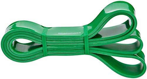 Amazon Basics Fitnessband, Widerstandsband 22.6 - 56.6 kg, Grün von Amazon Basics