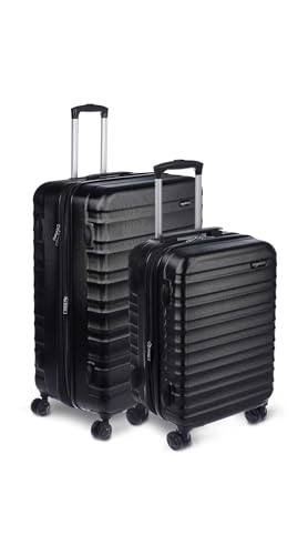 Amazon Basics Hartschalen-Reisegepäck, ABS Hartschalen-Trolley mit 4 Rollen, 2-Teiliges Set, (55, 78 cm), Schwarz Amazon Basics Hartschalen-Reisegepäck, ABS Hartschalen-Trolley mit 4 Rollen, 2-Teiliges Set, (55, 78 cm), Schwarz von Amazon Basics