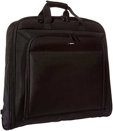 Amazon Basics Hochwertige XL-Kleidertasche, Schwarz, 1,14 m, Einfarbig von Amazon Basics