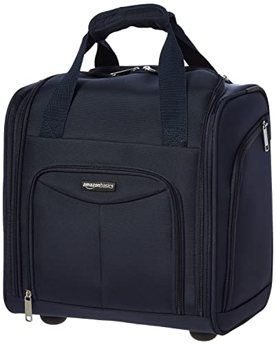 Amazon Basics - Koffer zur Aufbewahrung unter dem Sitz, Marineblau, 34 x 24 x 36 cm von Amazon Basics