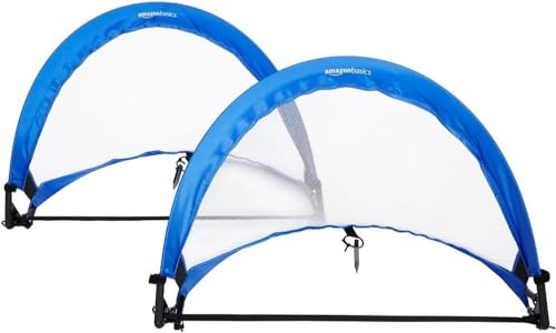 Amazon Basics Pop-Up-Torset mit Transporttasche, 0,76 m, Set mit 2, Blau Amazon Basics Pop-Up-Torset mit Transporttasche, 0,76 m, Set mit 2, Blau von Amazon Basics
