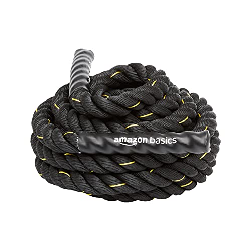 Amazon Basics - Trainingsseil Battle Rope, 9m x 5cm, Schwarz von Amazon Basics