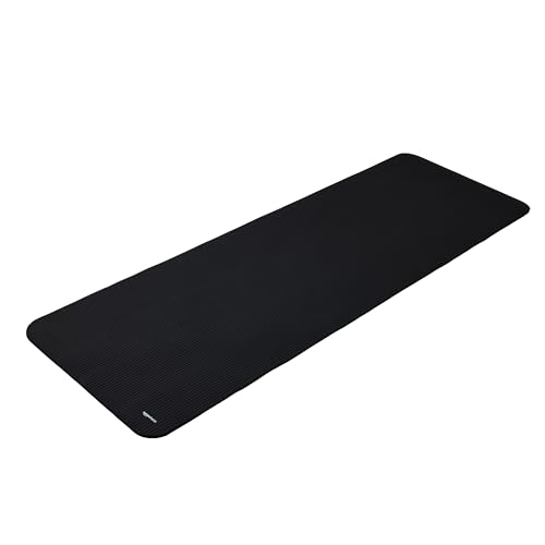 Amazon Basics Yogamatte, rutschfest, extra dick, Pilates-Gymnastikmatte, 183 x 61 x 1 cm, Schwarz von Amazon Basics