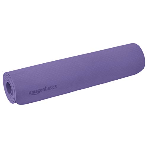 AmazonBasics TPE Yoga Mat, Purple, 1/4" von Amazon Basics