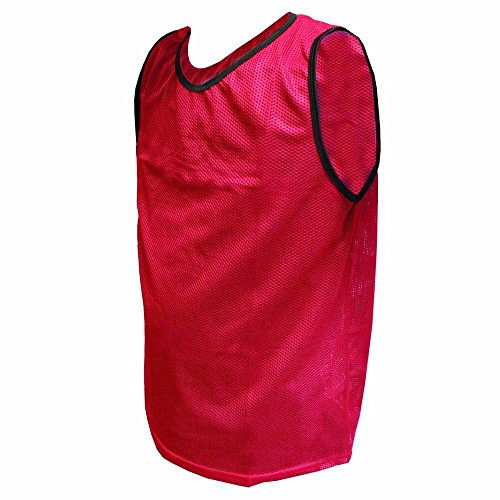 Amber Athletic Gear Pinnie Youth Scrimmage Mesh (Set of 12), Red, MB-Y von Amber
