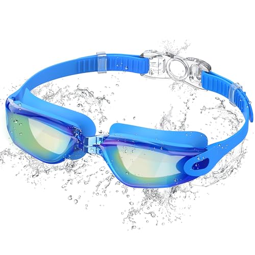 Ambienden Schwimmbrille, Anti-Fog Schwimmbrille mit klarer Sicht, UV-Schutz, Schnellverstellung, Silikondichtung, Unisex Schwimmbrille für Erwachsene und Jugendliche, Elektroplattierung Bunt Blau Ambienden Schwimmbrille, Anti-Fog Schwimmbrille mit klarer Sicht, UV-Schutz, Schnellverstellung, Silikondichtung, Unisex Schwimmbrille für Erwachsene und Jugendliche, Elektroplattierung Bunt Blau von Ambienden