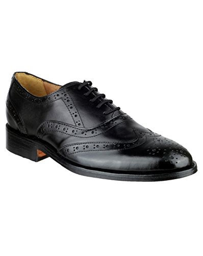 Amblers Herren Ben Brogue Schuhe Leder Oxford Schnürschuhe Halbschuhe Ledersohle Schwarz EUR 41 von Amblers