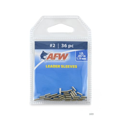 AFW American Fishing Wire Crimphülsen, Größe #2/119,4 cm, Nickel, 36 Stück von American Fishing Wire