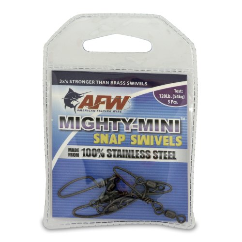 American Fishing Wire Mighty-Mini Wirbel (100 Prozent Edelstahl), schwarz von American Fishing Wire