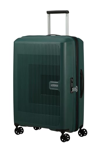 American Tourister Aerostep - Spinner M, Erweiterbarer Koffer, 67 cm, 66.5/72.5 L, Grün (Dark Forest) von American Tourister