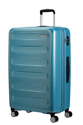 American Tourister Astrobeam - Spinner L, Erweiterbar Koffer, 77 cm, 97/110 L, Blau (ICY Aqua) von American Tourister